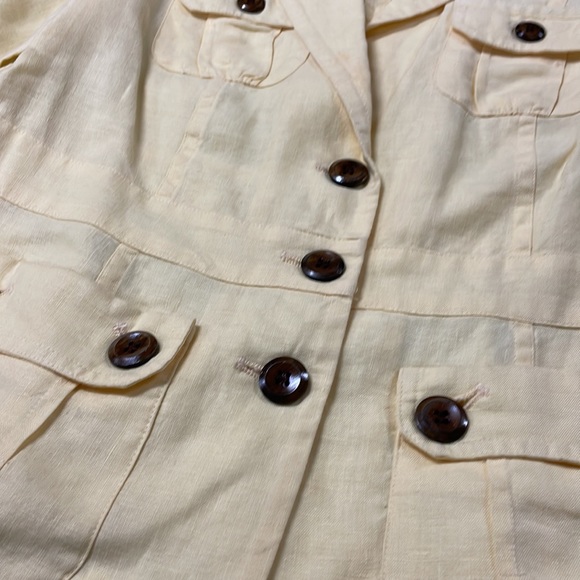 Chicos Womens Blazer Size:1 (m)Yellow - Picture 2 of 6